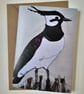 Lapwing Embroidered Greetings Card - Image 1
