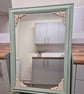 Large Ornate Hand Made Mirror Sage Green