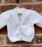 Baby cardigan hand knitted 3-6 months 