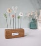 Clay Heart and Flowers in a Button Garden Block 'Love' - Image 2