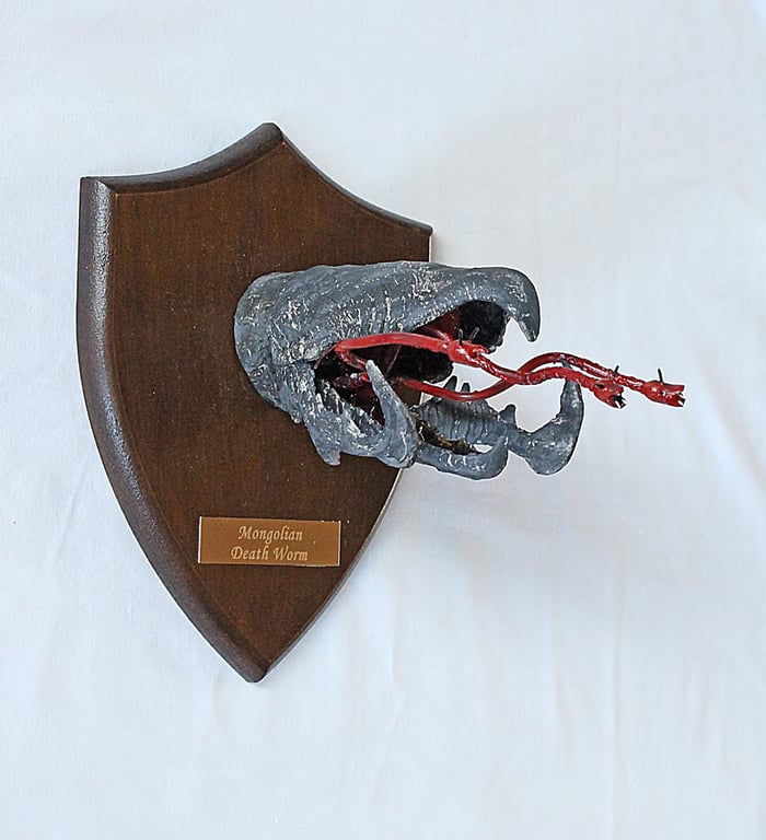 Mongolian Death Worm Head Trophy
