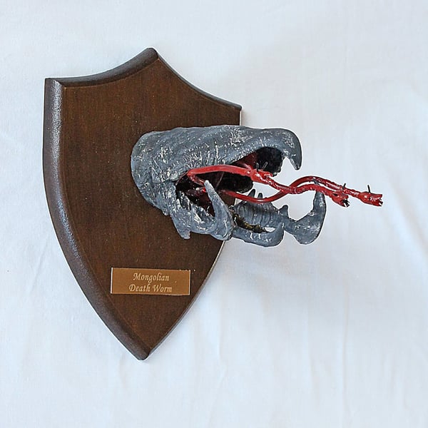 Mongolian Death Worm Head Trophy
