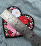 Peony Flower Love Heart Embroidered Patch Iron On Sew On Floral Badge - Image 7