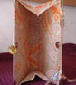Cream Shoulder Bag Made From A Recycled Book With Paisley Lining (R316) - Image 2