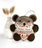 Bear Hug Hanging Decoration with Floral Heart, Letterbox Gift - Image 6