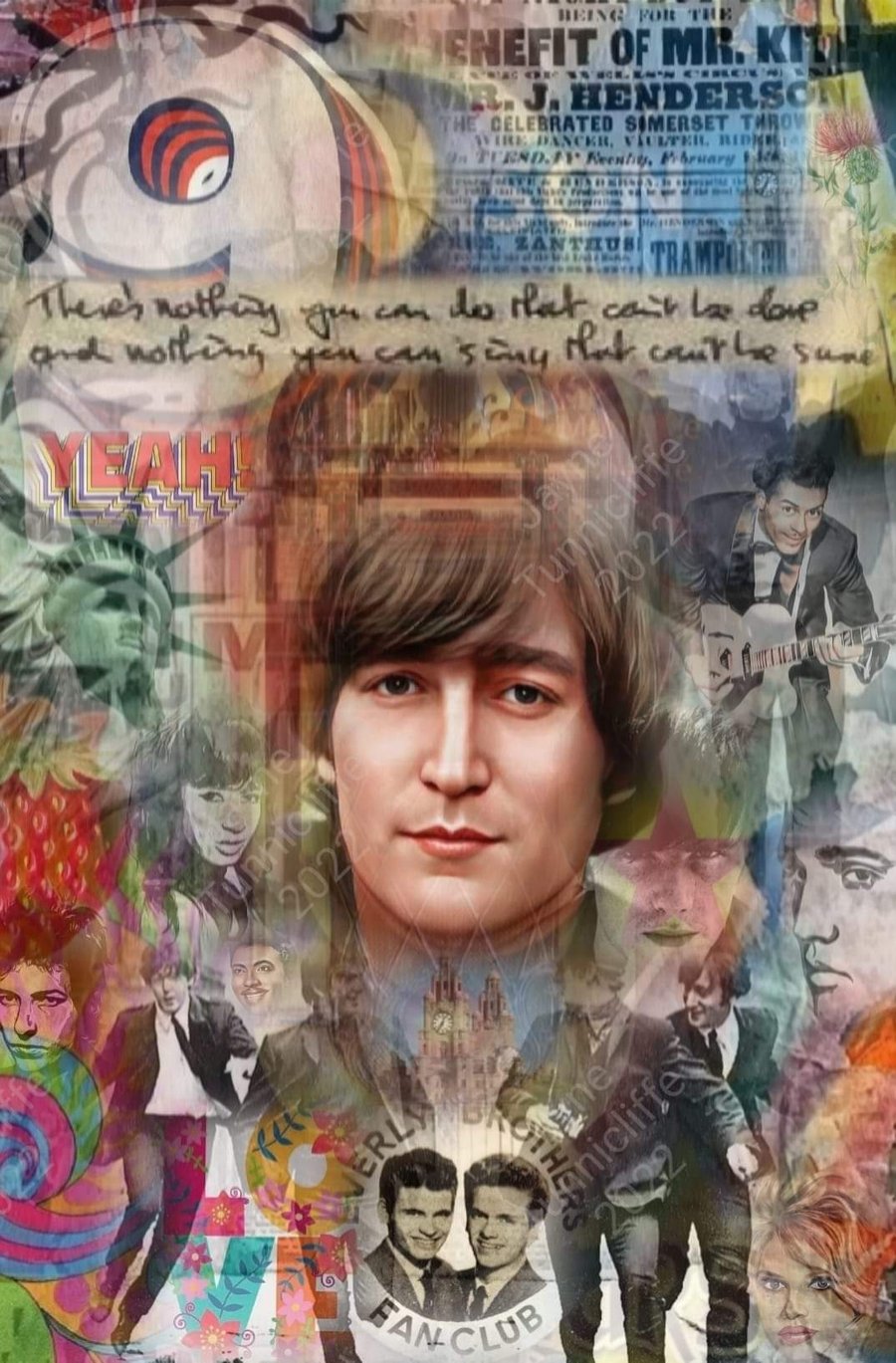 John Lennon 10 x 8 inch art print from an original digital painting