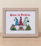 Gnome for Christmas – Handmade Framed Cross-Stitch Gonk Trio - Image 2