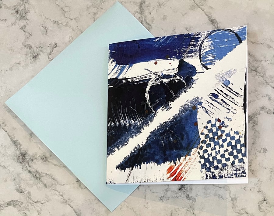 THROUGH THE WINTER WINDOW - Greetings card, bla... - Folksy