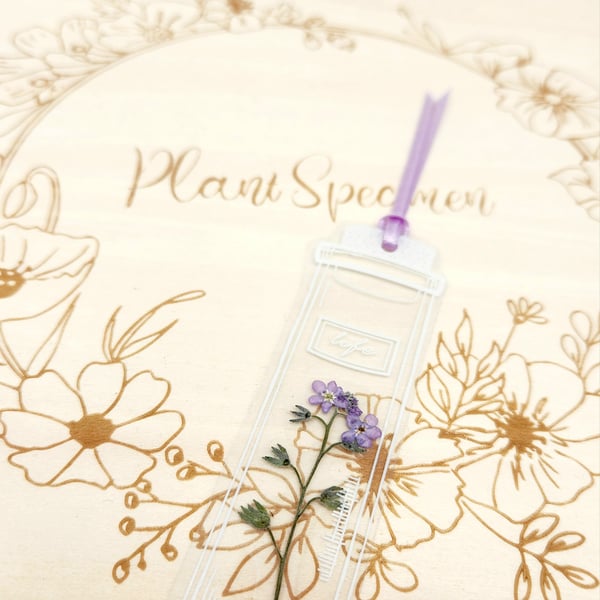 Bookmark,Pressed Flower Bookmark, Dry Flower Bookmark Clear Case, Vase Bookmarks