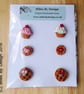 Cupcakes & Pastries Handmade Polymer Clay Buttons - Image 3