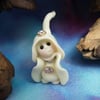 Ghost Gnome 'Arial' with jewels glow-in-the-dark OOAK Sculpt by Ann Galvin