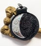 Up-cycled crescent moon key ring or bag charm. - Image 2