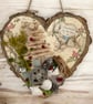 Handcrafted Coastal Christmas Tree Wooden Heart Decoration