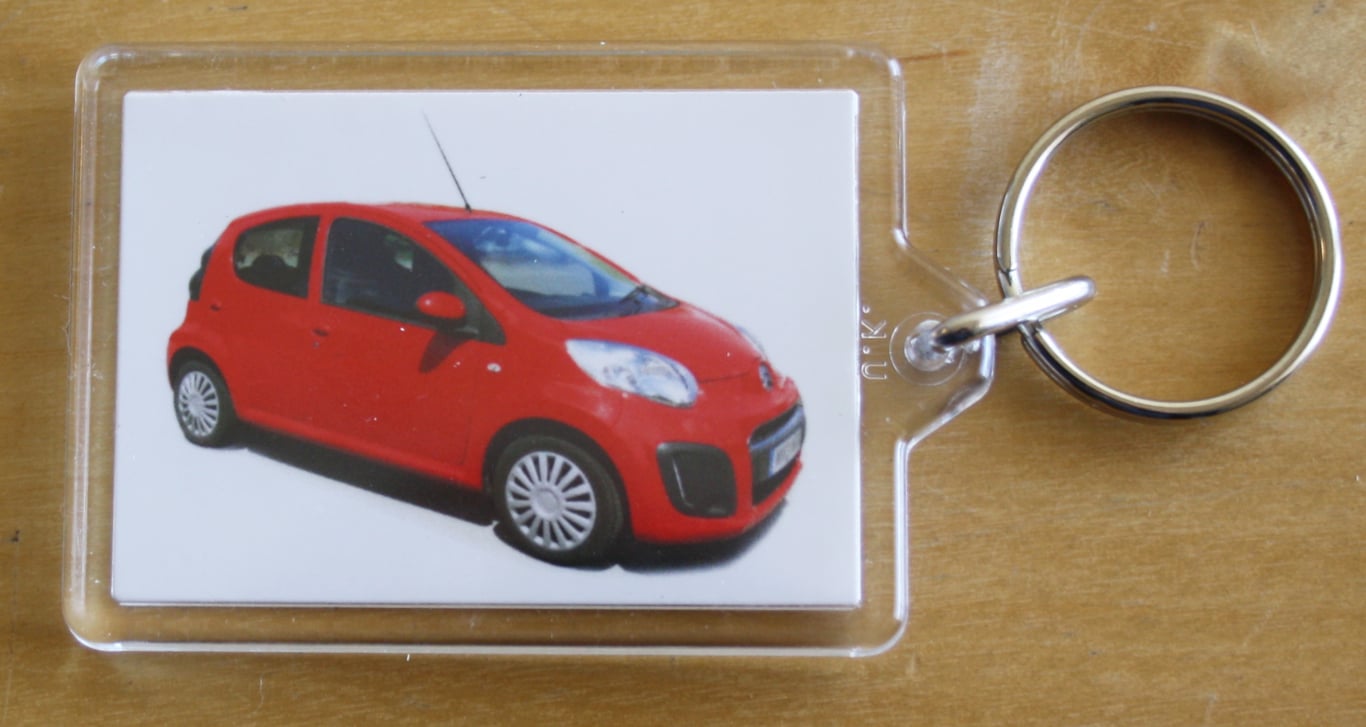 Citroen C1 2013 - Keyring with 50x35mm Insert - Car Enthusiast