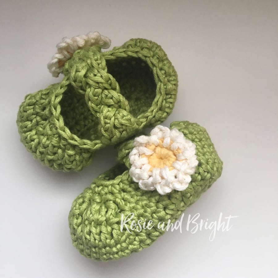 Daisy baby shoes 0-6 months
