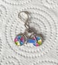 Rainbow Bicycle Stitch marker - Image 2