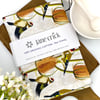 Goldfinches with Teazles Cotton Tea Towel