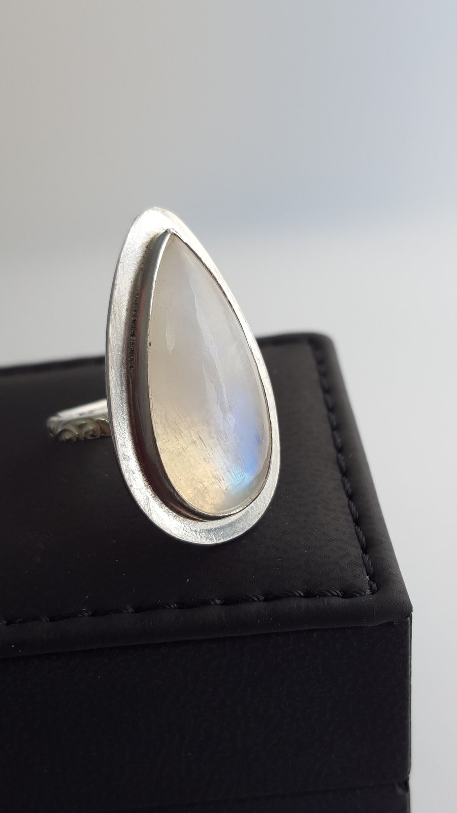 Silver Moonstone Ring