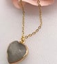Labradorite Semi-precious Heart Shaped Pendant  - Image 1