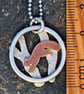 Handcrafted Copper Red Squirrel Silver Pendant Necklace - Image 4