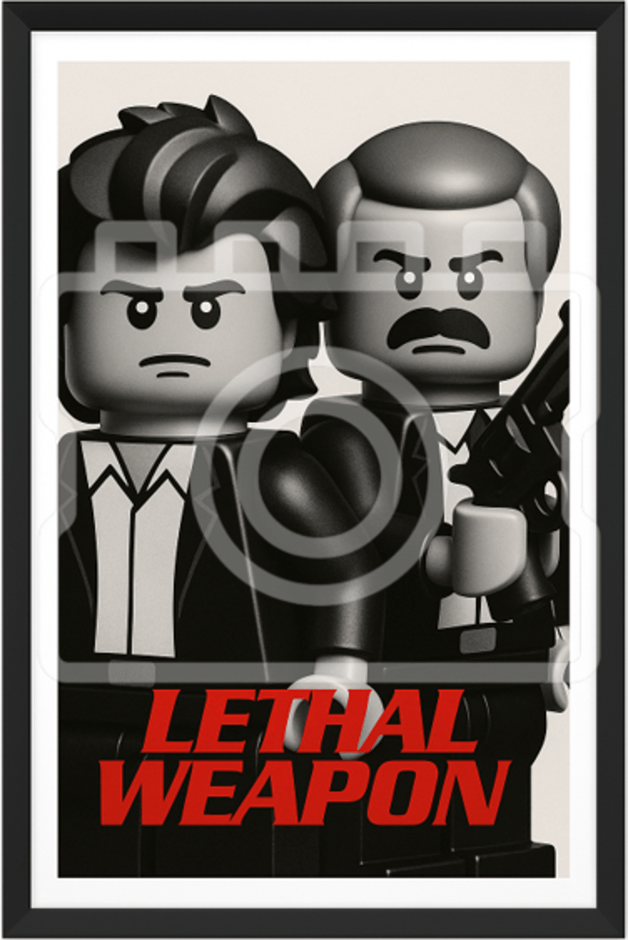 LETHAL WEAPON - LEGO-Inspired A4 Movie Poster Print - Ready to Frame