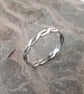 Sterling Silver Flat Twist Ring, size O-P - Image 2
