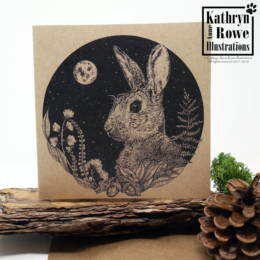 Rabbit, Wild Rabbit, Rabbit Design, Wildlife Card, Nature, Bunny