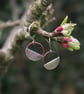 Silver and Copper Half Moon Dangle  Earrings - Image 3