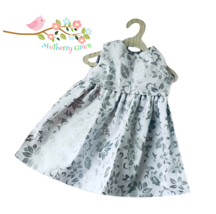 SALE ITEM  - Silver Flowers Dress