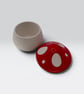 Red and White Toadstool Mushroom Shaped Trinket Pot - Whimsical Jewellery Box - Image 6