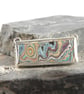 Blue and peach graffitite pendant - Image 3