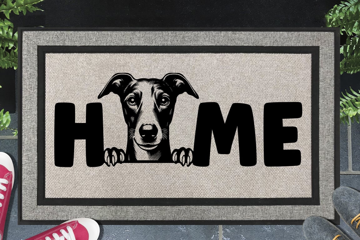 Whippet Home Door Mat No.2 - All Weather Doormat - 45x70cm 