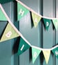 Felt Happy Birthday Bunting in Calming Sea Greens - Reusable Party Banner - Image 8