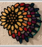 Crocheted rainbow sunflower hoop - Image 1
