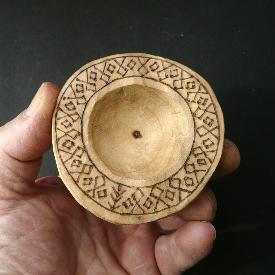 Cypress Spirit Offering and Meditation Bowl, "Safe and Secure"