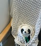 Hand-Crocheted Baby Comfort Blanket – Soft White Snuggle Throw (6–12 Months) - Image 1