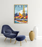 Paris travel print, Paris retro city print, France travel poster - Image 6