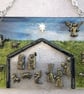 Handmade Fused Glass Nativity Scene Picture or Free Standing Wooden Frame - Image 4