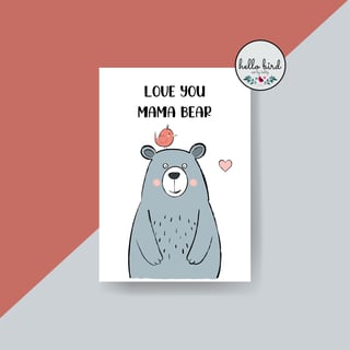 Mama Bear Card perfect for Mother's Day - Two sizes available