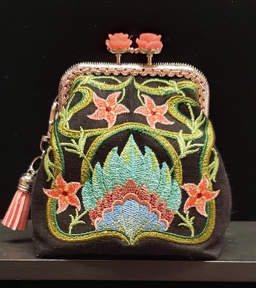 Art Nouveau floral square  4. Purse