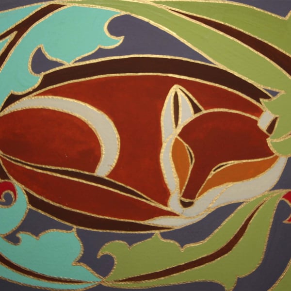 Sleeping Fox, Original Painting
