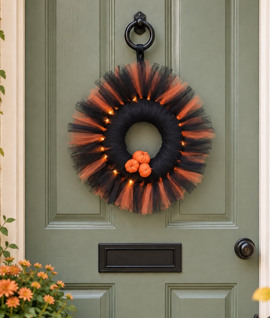 Halloween Tulle Wreath