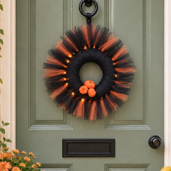 Halloween Tulle Wreath