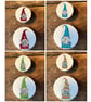 Handmade Tomte Tomten Gonk Gnome pine door knobs wardrobe drawer handles