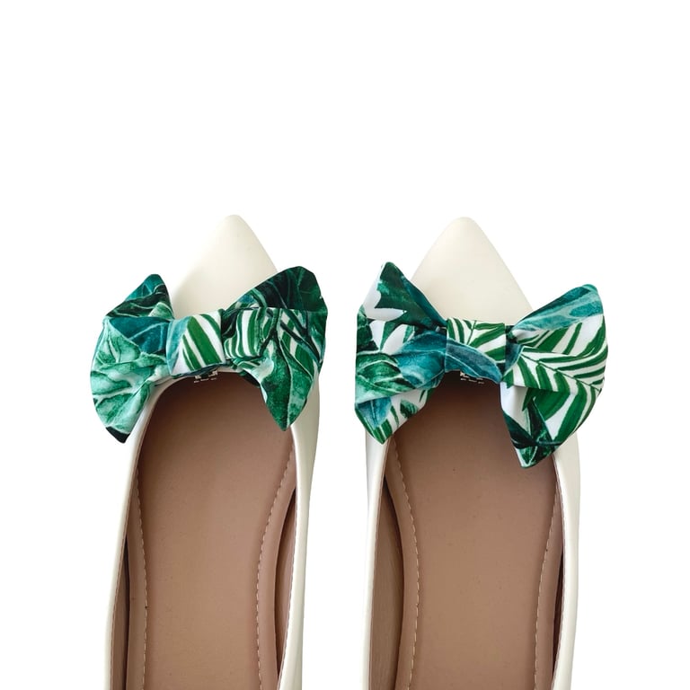 Stylish Summer Shoe Bow Clips Charms Handmade Cute Shoe Decor for Clogs Heels