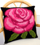 Knitting Pattern for Rose Cushion.  Digital - Image 2
