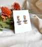 Tiered Geometric Half Moon Autumn Earrings - Image 9