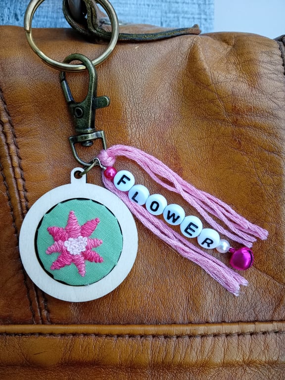 Flower Keyring or Bag Charm