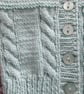 16" Babies Mint Cable Round  Neck Cardigan - Image 2
