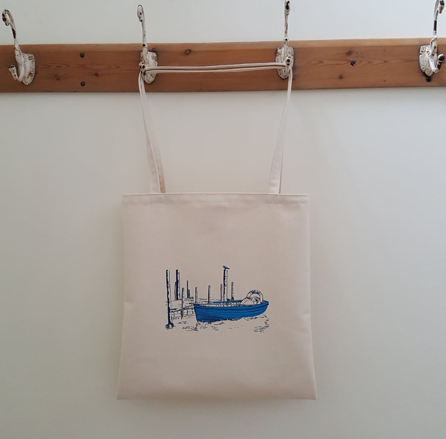 Ferry Boat Organic Cotton Tote Bag